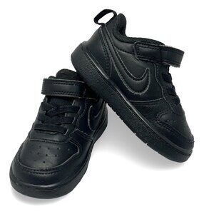 NIKE Court Borough Low 2 | Toddler 6C [BQ5453-001] Triple Black